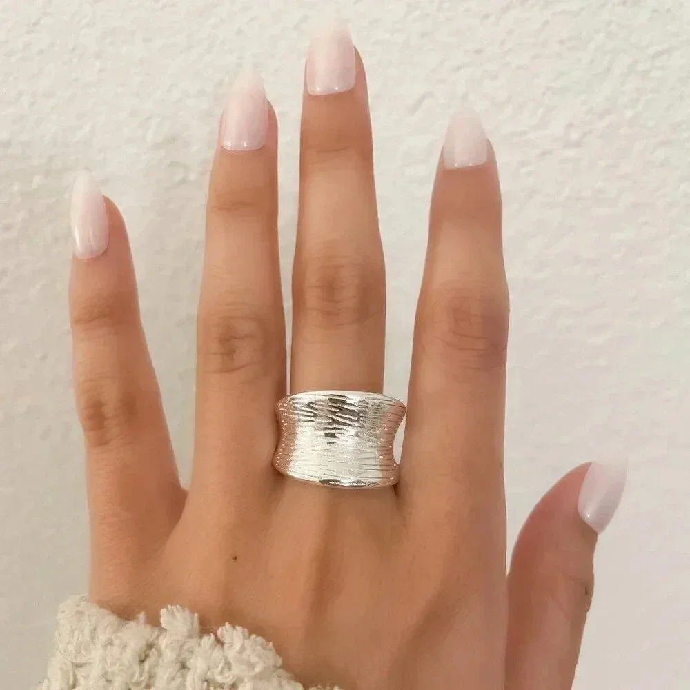 925 Sterling Silver Chunky Ring Thick Ring Silver Statement Ring Bold Ring